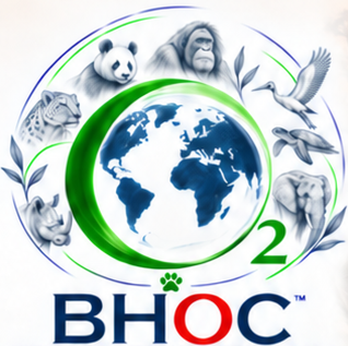 BHOC Species and Biodiversity Protection Initiative logo with wildlife surrounding the Earth